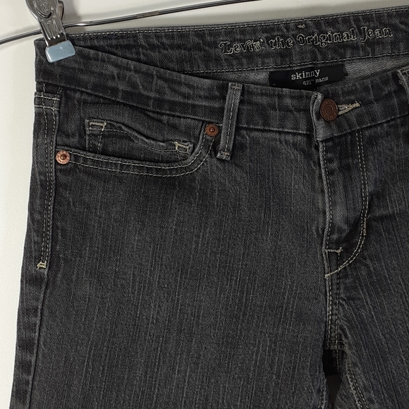 Levi's 421 Skinny Jeans Gray 9/29 - Picture 6 of 16